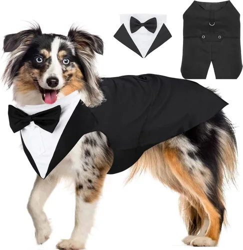 Vista 28 de Collar de corbatín negro para gato Segarty, lindo esmoquin para cachorros con corbatín para perros con collar blanco ajustable hecho a mano