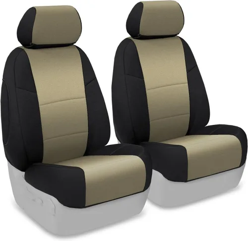 Vista 13 de Coverking Custom Fit Front 50/50 Bucket Seat Cover for Select Mercedes-Benz CLK-320/430/55 AMG Models - Neoprene (Black)