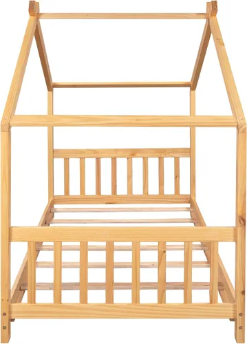 Vista 43 de Harper & Bright Designs Cama de casa para niños, cama individual de madera con cabecera y estribo, marco de cama individual para niños pequeños