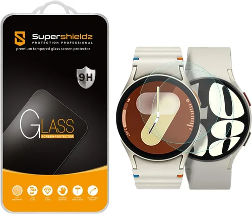 Supershieldz Protector de pantalla de vidrio templado diseñado para Samsung Galaxy Watch 7/6/5/4 (1.575 pulgadas) y Galaxy Watch FE (1.575