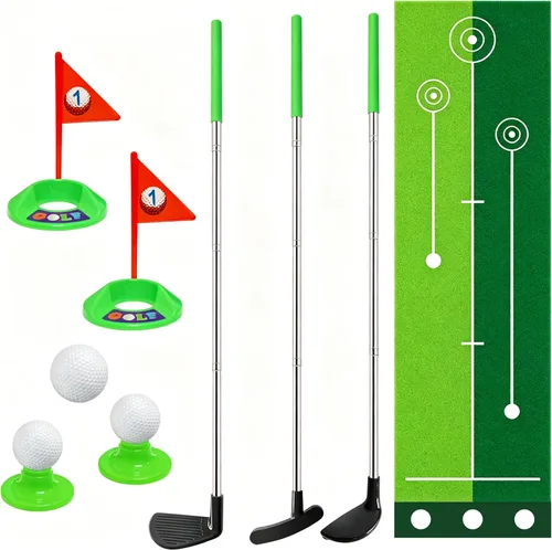 Vista 8 de Juego de palos de golf para niños pequeños, juguetes retráctiles
