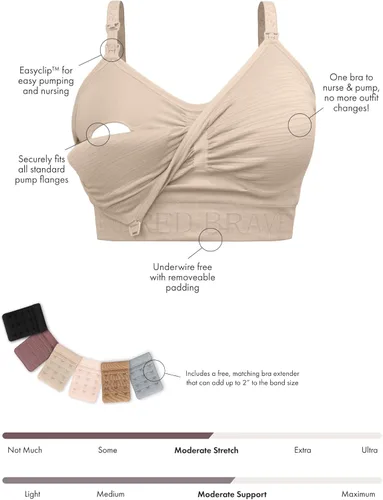 Vista 2 de Kindred Bravely Sublime Brasier de bombeo manos libres Brasier patentado todo en uno para bombeo y lactancia con EasyClip