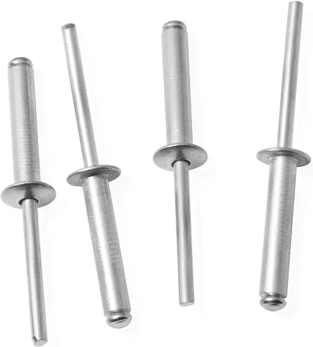 Vista 7 de Remaches ciegos de acero inoxidable de 1/8" x 1/2", remaches pop de 0.126 x 0.500 in, paquete de 100