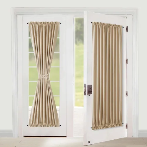 Vista 87 de XWZO - Cortinas para puerta con cortinero, cortinas blackout térmicas y oscurecedoras para puerta francesa, cortinas para ventana de la cocina, 12 x