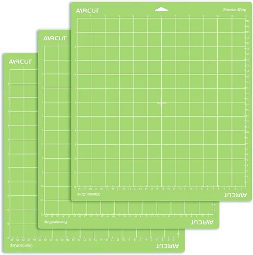 Vista 11 de AIRCUT Alfombrilla de corte con agarre ligero para Cricut Maker 3/Maker 4/Maker/Explore 3/4/Air 2/Air/One (12 x 12 pulgadas, 3 alfombrillas)