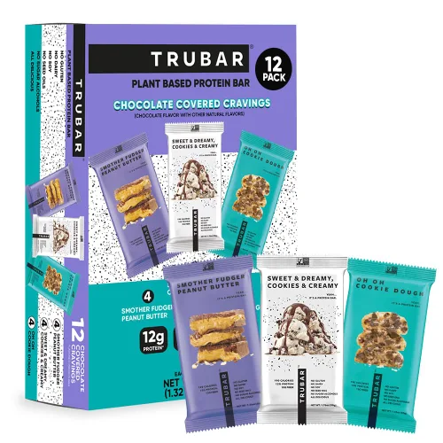 Vista 16 de TRUBAR Barra de proteínas veganas, masa de galleta Oh Oh, sin gluten, proteína a base de plantas, sin lácteos, sin OMG, sin soja, sin alcoholes