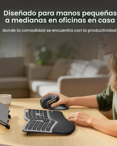 Vista 9 de ProtoArc Ratón ergonómico, EM11 NL Bluetooth recargable inalámbrico vertical, conectividad para 3 dispositivos múltiples para ordenador/PC/portátil