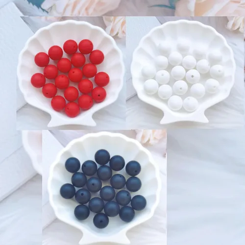 Vista 6 de JNwhy Cuentas de silicona para hacer llaveros, kit de cuentas a granel para manualidades hechas a mano (negro, rojo, blanco)