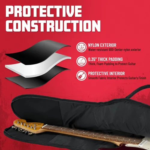 Vista 2 de Gator Fundas de espuma acolchada para guitarra, se adapta a mini guitarras eléctricas de hasta 38 pulgadas de longitud (GBE-MINI-ELEC)