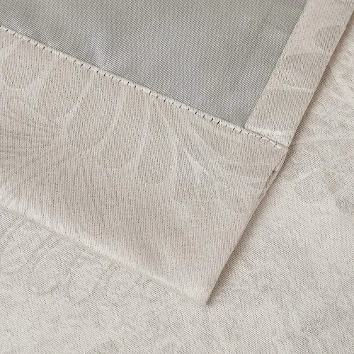 Vista 5 de Warm Home Designs Panel de cortina opaca para puerta de patio extra ancho de 102 x 96 pulgadas, color beige con patrón de hojas en relieve 3D. Ideal