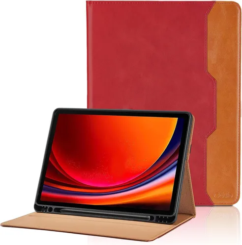 Vista 15 de Funda para Samsung Galaxy Tab A7 de 10,4 pulgadas 2020 (SM-T500/T505/T507) - Funda de piel sintética con función atril y bolsillo, función de Azul