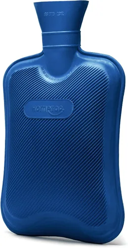 Vista 9 de Botella de agua caliente de goma Hometop Premium Classic, ideal para el alivio del dolor, terapia fría y caliente, Azul, 1
