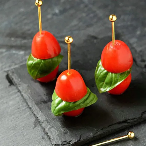 Vista 6 de SEIWEI 10 piezas de alimentos picks fruta tenedor verduras cóctel postre picks acero inoxidable fiesta barbacoa cena cocina accesorios reutilizables