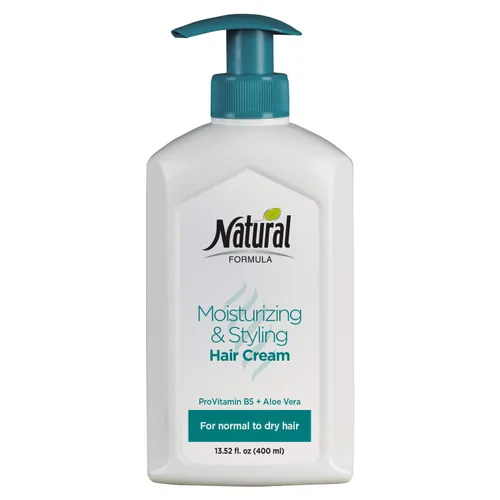 Natural Formula - Crema hidratante y estilizadora para el cabello para mujeres y hombres, crema hidratante para el cabello enriquecida con vitamina