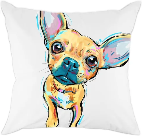 Vista 13 de Funda de almohada de lino de pastor alemán, diseño artístico abstracto colorido, funda de almohada de lino de 18 x 18 pulgadas para amantes