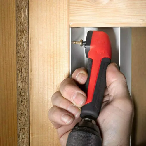 Vista 3 de Accesorio de ángulo recto, destornillador eléctrico, dispositivo de esquina de 90 grados, mango de ABS, adaptador de enchufe de broca de taladro