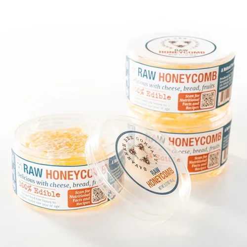 Vista 6 de Savannah Bee Company Nido de abeja crudo de 3.17 oz - Mini panal para picnic, tablas de queso y aperitivos para llevar