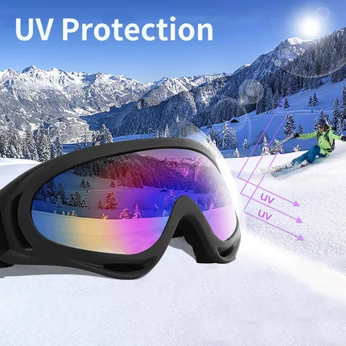 Vista 8 de Gafas de motocross ATV con resistencia al impacto, diadema ajustable para esquí, nieve y motocross