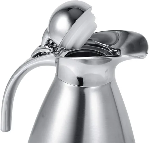 Vista 6 de Jarra aislada al vacío, jarra térmica de acero inoxidable, doble pared, aislante, para café, jugo, leche, té, bebidas (1.5 litros)