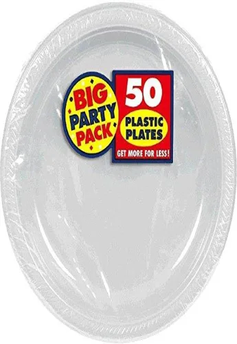 Vista 17 de Big Party Pack Platos de plástico Rojo manzana 50