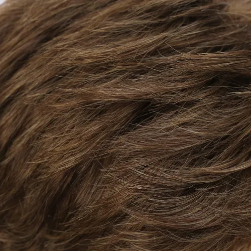 Vista 5 de Kaneles Peluca corta marrón para hombre, disfraz de repuesto sintético, pelucas de cabello natural para Halloween