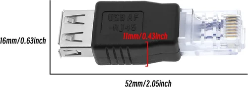Vista 4 de Paquete de 4 adaptadores Ethernet a USB - USB 2.0 hembra a conector Ethernet RJ45 - Negro
