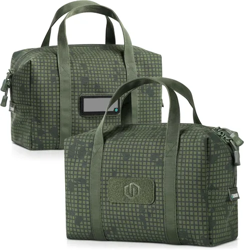 Vista 8 de Savior Equipment Mini transportador táctico de munición bolsa de lona para armas de fuego, bolsa de transporte de bolsa EDC, parches