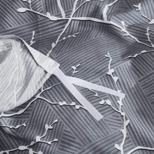 Vista 7 de OAITE - Juego de funda de edredón de 100% algodón con patrón floral, juego de ropa de cama suave que incluye 3 piezas