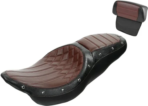 Vista 17 de Asiento de pasajero de 2 piezas para Harley Touring Road King Street Glide Electra Glide Road Glide 2009-2023
