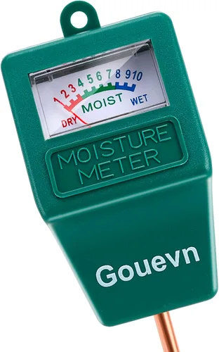 Gouevn Medidor de humedad del suelo, medidor de humedad para plantas en interiores y exteriores, sensor de humedad higrómetro, kit de prueba de