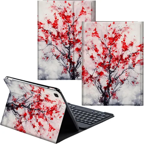 Vista 41 de Para Samsung Galaxy Tab S6 Lite Funda 2022/2020 Teclado Inalámbrico Desmontable Y Cubierta De Soporte De Cuero PU Funda Protectora Para Samsung