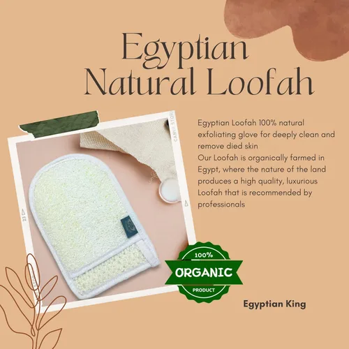 Vista 2 de Esponja exfoliante de lufa egipcia natural para ducha, almohadillas de esponja natural y esponja corporal, limpieza profunda y vigoriza tu piel