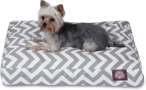 Vista 17 de Majestic Pet Products - Cama rectangular pequeña para perros con funda extraíble lavable para interiores y exteriores, color negro