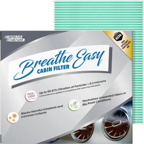 Vista 40 de Filtro de cabina HEPA Breathe Easy de Spearhead, hasta un 99.97% de filtración de partículas de 0.3 micrones sin reducción del flujo de aire