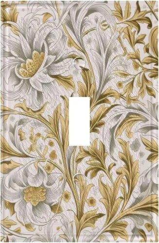 Vista 117 de Cubiertas Decorativas de Arte para Interruptores de Luz de Hojas de Otoño Placa de Pared de Palanca Individual Cubierta Decorativa para Interruptor