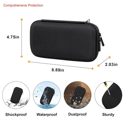 Vista 3 de Elonbo MYNT3D - Estuche de transporte para bolígrafo 3D de impresión profesional con pantalla OLED, bolsillo de malla adicional para filamento