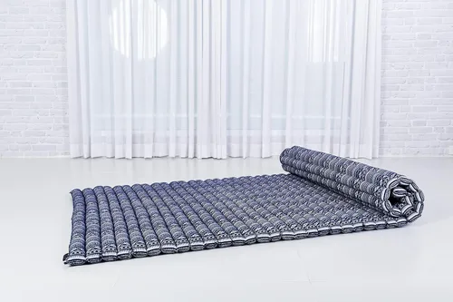 Vista 40 de Leewadee colchón tailandés enrollable para cama de invitados, tapete de yoga, para masaje tailandés, ecológico, orgánico y natural.