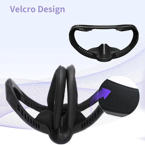 Vista 6 de VR Face Pad for Playstation VR2, Breathable Holes Leather Protective VR Accessories VR Face Cover Cushion Replacement Fitness Facial Interface