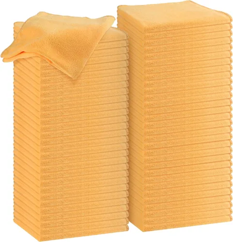 Vista 14 de Nuenen 60 paños de limpieza de microfibra para automóviles de 16 x 16 pulgadas, ultra absorbentes, suministros de limpieza reutilizables, 6