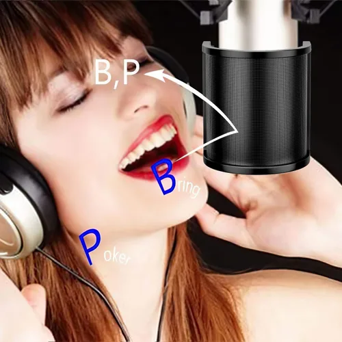 Vista 6 de Filtro para micrófono pop para Blue Yeti, PEMOTech [Tres capas mejoradas] Malla metálica y espuma y capa de etamina. Cubierta de parabrisas