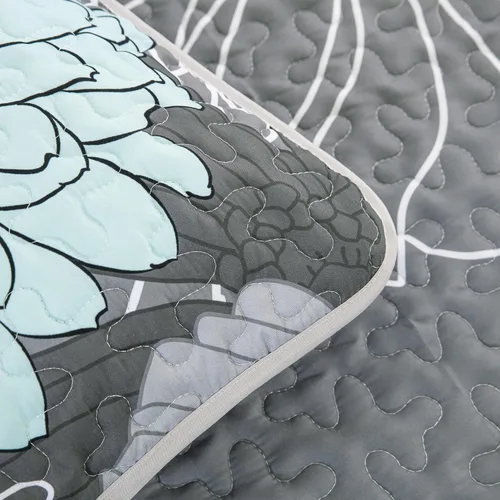 Vista 6 de Anibedding Juego de Edredón de Tamaño Completo con Estampado Floral Verde - 3 Piezas Colcha Coverlet Elegante Colcha Bohemia con 2 Fundas