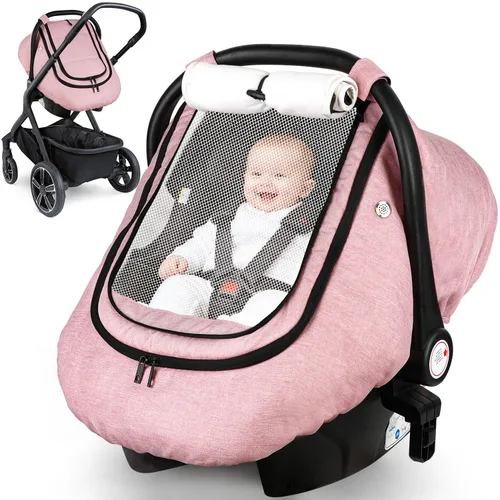 Vista 13 de Rquite Funda para Asiento de Coche para Bebé, Fundas de Asiento de Coche de Invierno para Niño y Niña, Funda Impermeable para Asiento de Coche