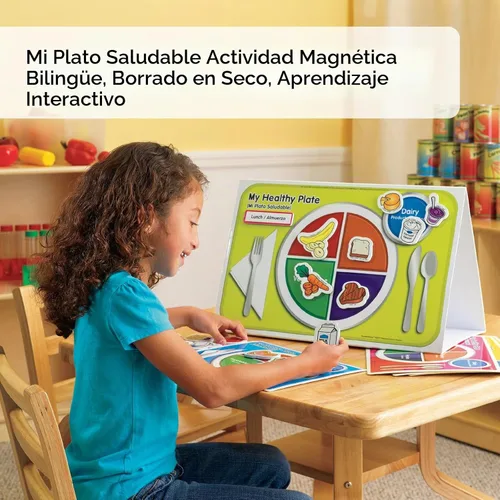 Vista 4 de Excellerations My Healthy Plate Magnet Nutrition and Food Activity Set for Kids Pack of 4
