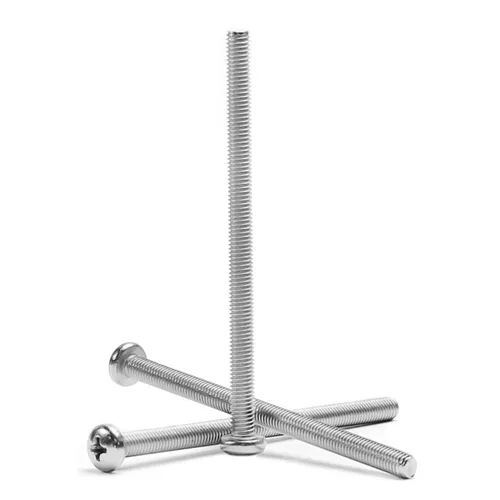 Vista 35 de MroMax 50 tornillos de máquina Phillips de cabeza plana M5 x 0.315 in, acero inoxidable 304 18-8, rosca completa, tornillos de cabeza cruzada gris