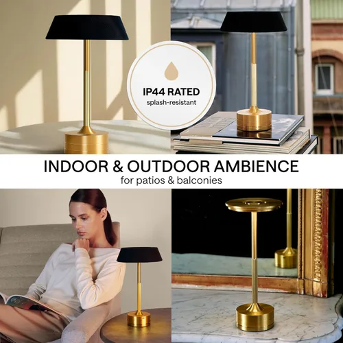 Vista 5 de LED Cordless Table Lamp - Rechargeable Light for Home, Bedside, Kitchen - Small Dimmable Tap Lights - Battery Powered Touch Lamp for Desk Wireless
