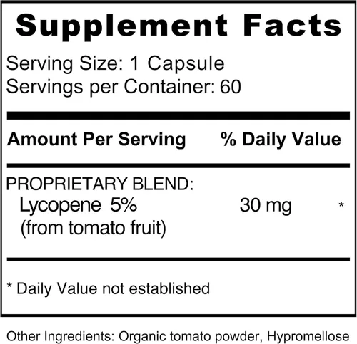 Vista 7 de Jiva Botanicals - Suplementos de licopeno para hombres de 30 mg - Suplementos de salud de próstata para hombres con extracto de tomate - Suplemento