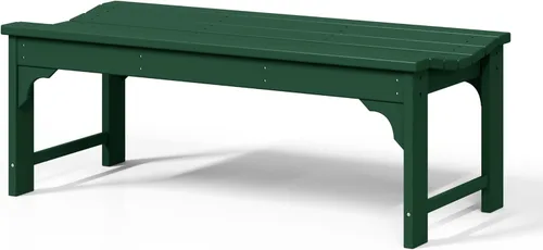 Vista 18 de WestinTrends Malibu - Banco para exteriores, resistente a todo tipo de clima, de madera sintética, sin espalda, para patio, jardín, asiento curvado