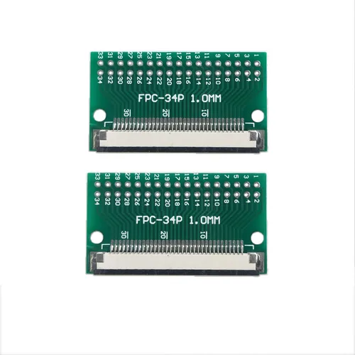 Vista 14 de MTCELL 6 unids FFC FPC PCB Converter Board 4 Pin 0.039 in Pitch to Dip 0.100 in para FCC Cable Par Extender Adaptador