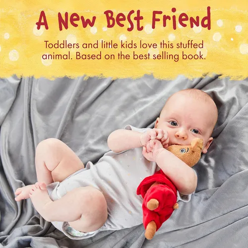 Vista 5 de Peluche de tejido suave de Llama Llama en pijama rojo, bolsa de frijoles, juguete de 25 cm