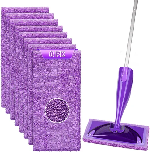 Vista 8 de HOMEXCEL Almohadillas de Microfibra para Trapeador Compatibles con Swiffer Wet Jet, Reutilizables, Lavables a Máquina, Repuestos de Almohadillas